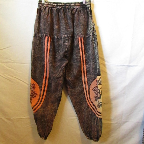 boho, hippie, or festival fashion stonewashed harem-style trousers - Picture 2 of 5
